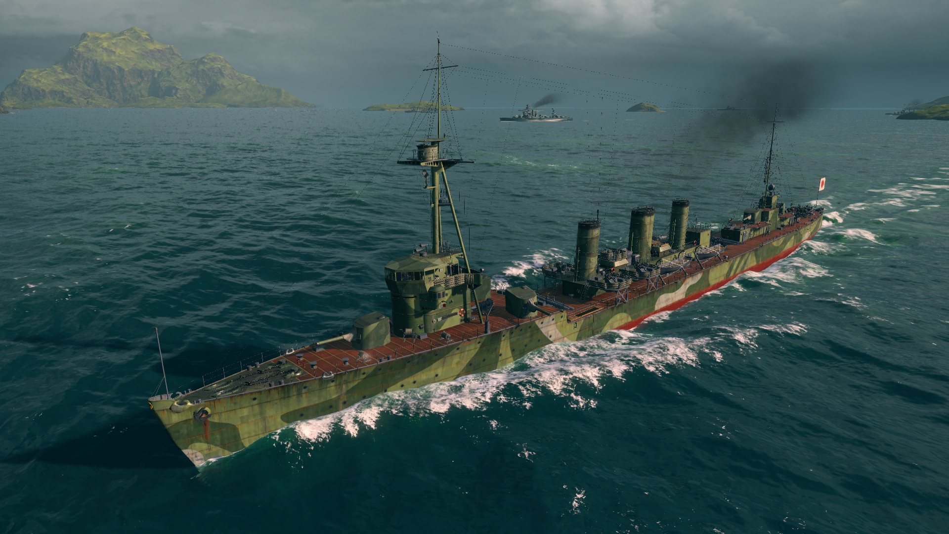 does tripitz b come with the standard camouflage world of warships