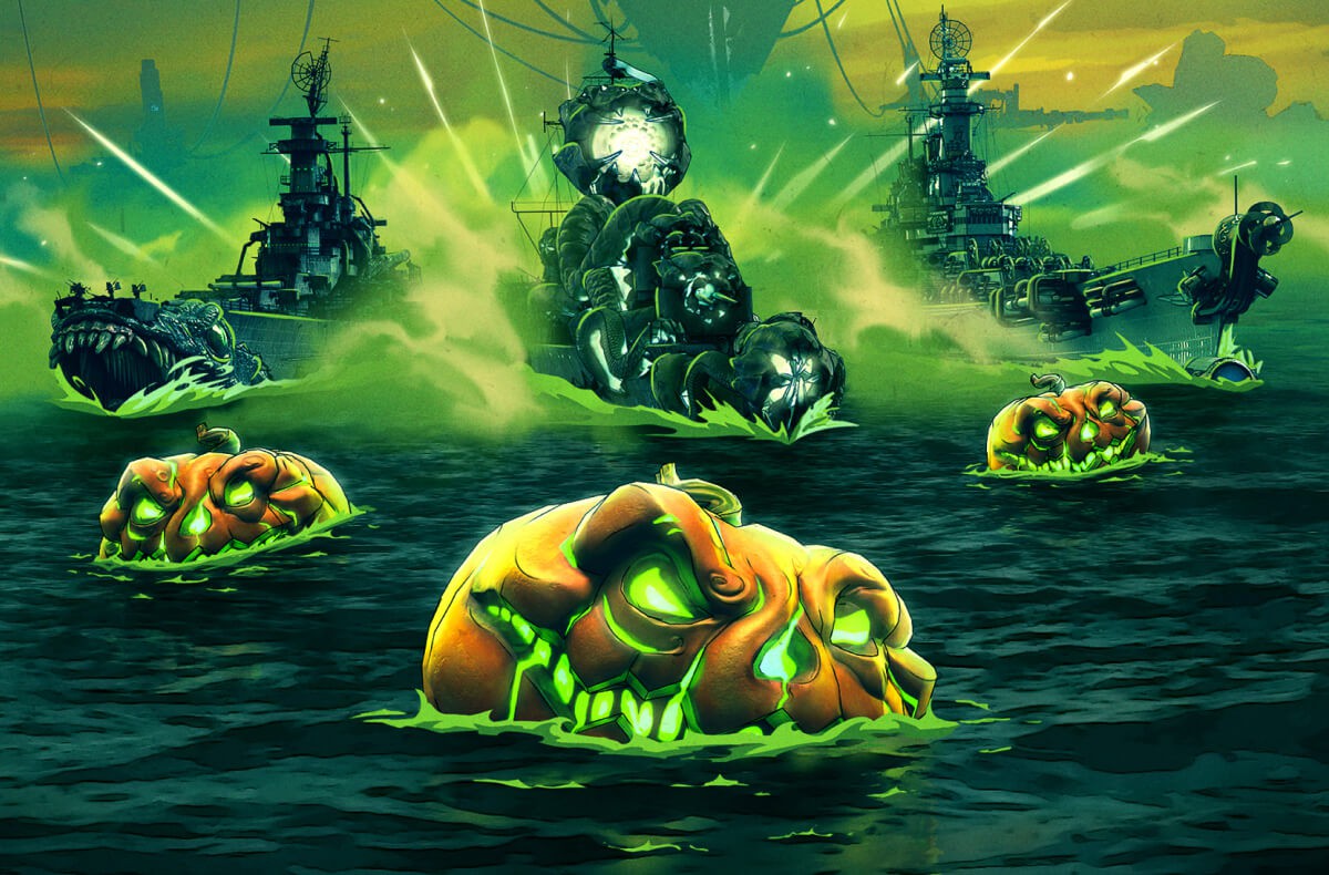 Halloween in the Armory World of Warships