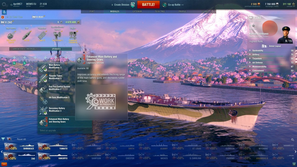 world of warships legendary upgrades