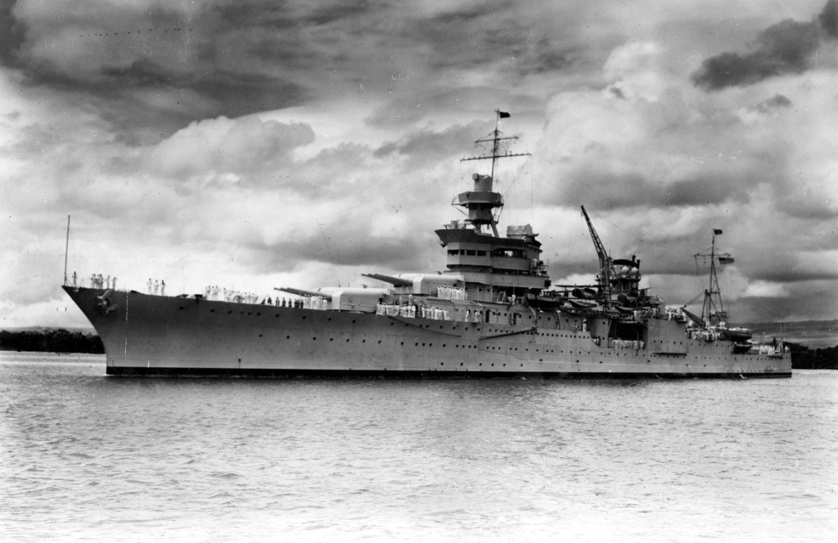 On the heavy cruiser USS Indianapolis, 1934 On the heavy cruiser USS Indianapolis, 1934